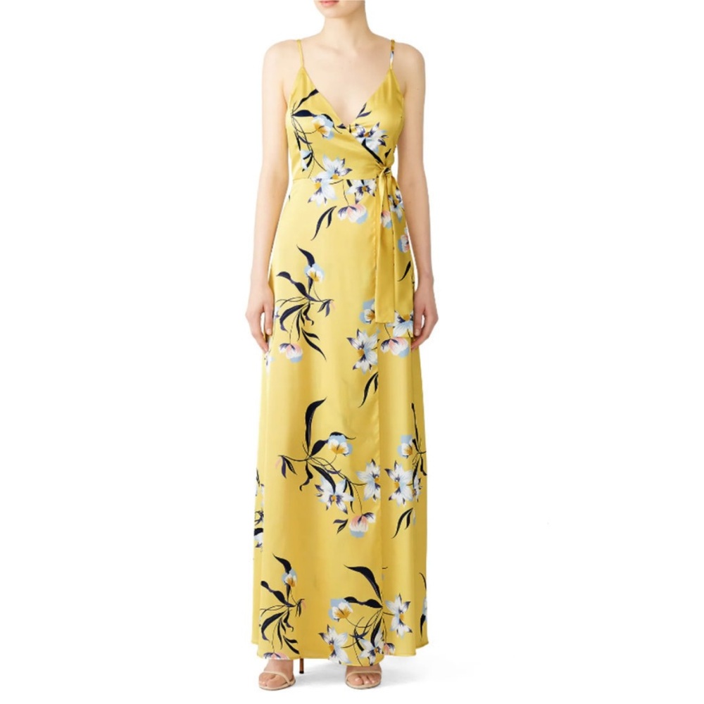 Amanda Uprichard Yellow Floral Maxi Dress